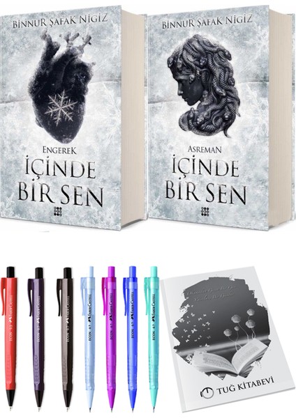 Içinde Bir Sen 2 Asreman Ciltli Binnur Şafak Nigiz ve Içinde Bir Sen 1 Engerek Ciltli Binnur Şafak Nigiz 2li Set