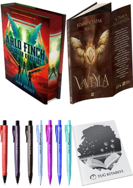 Vaveyla 1 Sönmüş Ciltli Binnur Şafak Nigiz ve Arlo Finch Gölgeler Krallığı Ciltli John August 2li Set