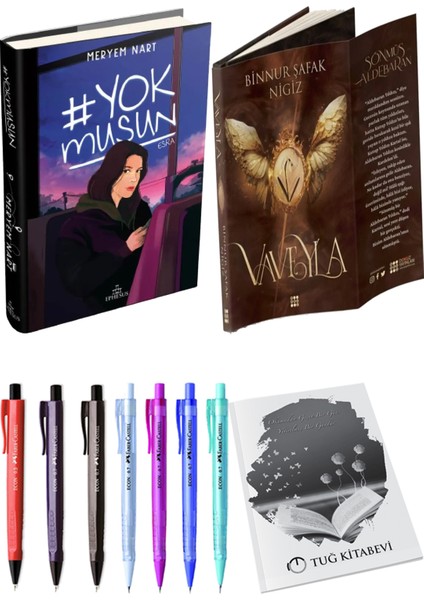 Vaveyla 1 Sönmüş Ciltli Binnur Şafak Nigiz ve Ephesus Yayınları Yokmusun Ciltli Meryem Nart 2li Set
