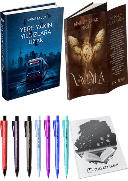 Vaveyla 1 Sönmüş Ciltli Binnur Şafak Nigiz ve Yere Yakın Yıldızlara Uzak Ciltli Emine Tavuz 2li Set