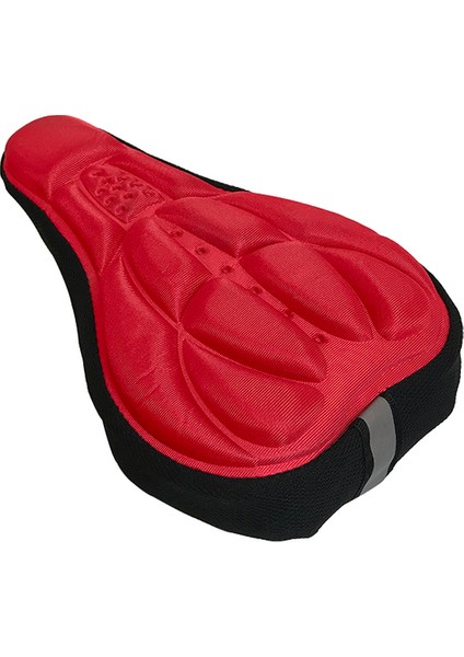 Kırmızı Stil Dağ Bisikleti 3D Sele Kılıfı Kalın Nefes Süper Yumuşak Bisiklet Koltuğu Minderi Silikon Sünger Jel Bisiklet Koltuğu Bisiklet Aksesuarları (Yurt Dışından)