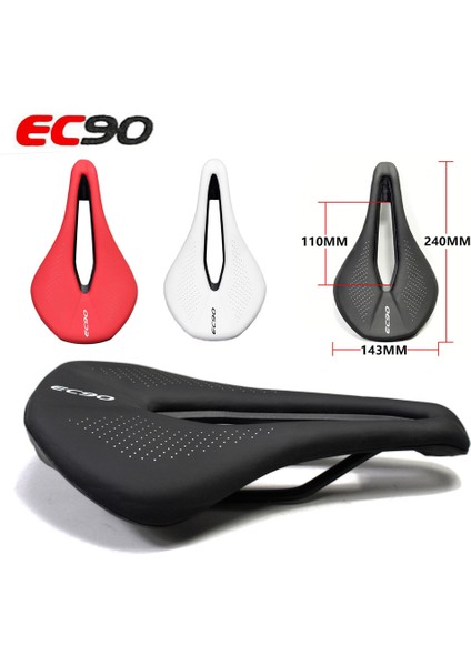 Beyaz Stil EC90 Bisiklet Koltuğu Mtb Yol Bisikleti Eyer Pu Ultralight Nefes Rahat Koltuk Minderi Bisiklet Yarışı Eyer Parçaları Bileşenleri (Yurt Dışından) fiyatları