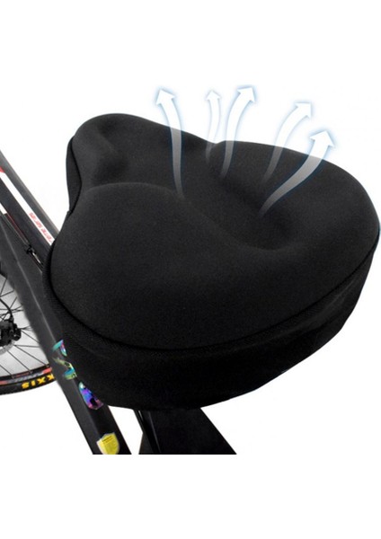 Siyah Stil Egzersiz Bisikleti Koltuğu Jel Minder Örtüsü Parçaları Büyük Geniş Bisiklet Sele Pedi Bisiklet Sürme Aksesuarları Bölümü Için Ergonomik Tasarım (Yurt Dışından) fırsatları