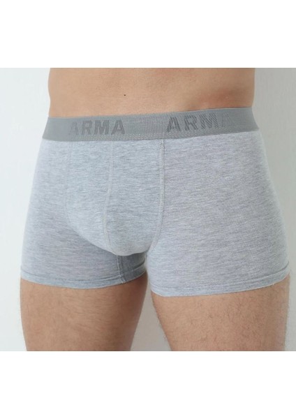 Erkek Gri Likralı Boxer 3 Lü Paket