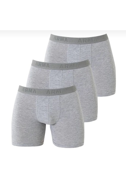 Erkek Gri Likralı Boxer 3 Lü Paket modelleri