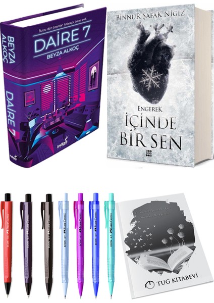 Içinde Bir Sen 1 Engerek Ciltli Binnur Şafak Nigiz ve Daire 7 Ciltli Beyza Alkoç 2li Set