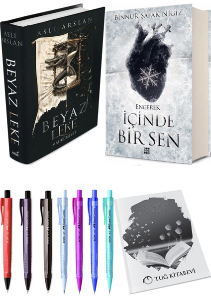 Içinde Bir Sen 1 Engerek Ciltli Binnur Şafak Nigiz ve Beyaz Leke Mahkumiyet Ciltli Aslı Arslan 2li Set