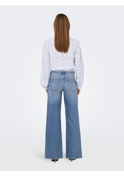 Onlbrıtney Low Wıde Dnm Azg Kadın Medium Blue Denim - 15321397 indirimleri