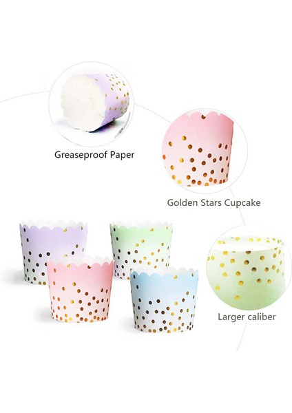 Ben Tarzım Gıda Sınıfı Muffin Kapları Yüksek Sıcaklık Cupcake Gömlekleri Pişirme Kapları Düğün Doğum Günü Partisi Dekorasyon Tek Kullanımlık Araç (Yurt Dışından) indirimleri
