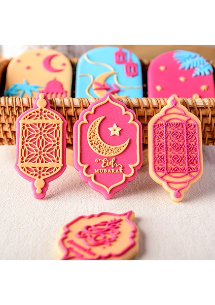 QA0657 Tarzı Müslüman Ramazan Tatlı Dekoratif Desen Kurabiye Kesici Kurban Bayramı Kabartma Ters Basın Damga Islam Fondan Bisküvi Kalıp (Yurt Dışından) fiyatları