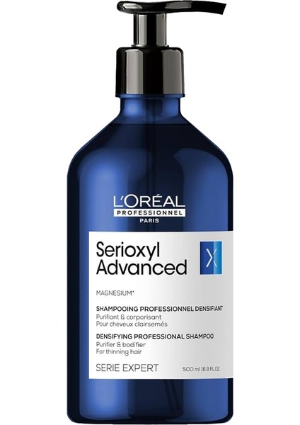 Paris Serie Expert Serioxyl Advanced incelmiş Saç Telleri için Yoğunluk Kazandıran Şampuan 500 ml