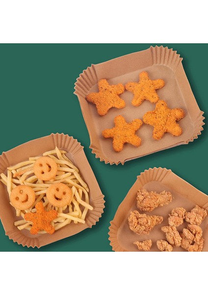 25PCS Tarzı 50 Kağıt Hava Fritöz Tek Kullanımlık Pişirme Kağıdı Astar Formu Tepsi Mutfak Izgara Parşömen Kağıdı Hava Fritöz Aksesuarları Mutfak Aracı Için (Yurt Dışından)