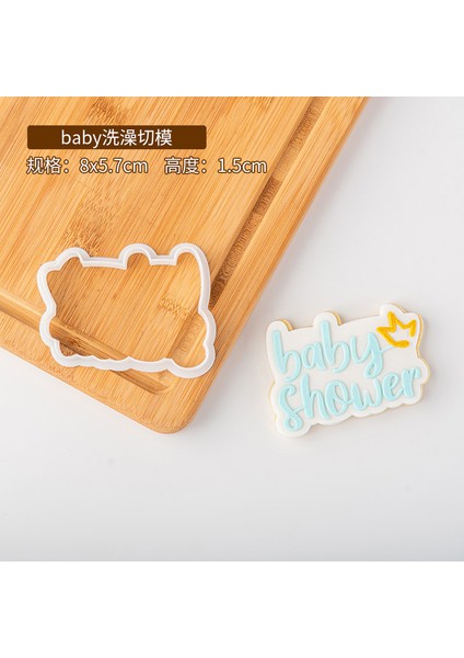 PC0178 Stili Akrilik Kurabiye Kesici Basın Damga Embosser Anne Olmak Bebek Fondan Şeker Zanaat Hamile Hediye Dıy 3D Pişirme Bisküvi Kesici Kalıp (Yurt Dışından)