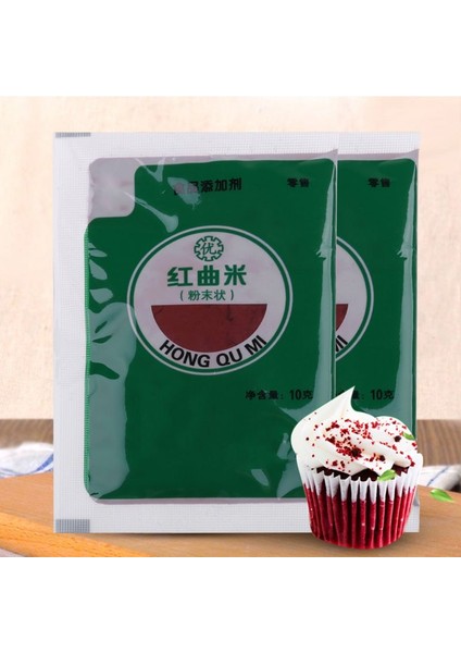5 Adet Tarzı 10G Çanta Doğal Kırmızı Mayalı Pirinç Tozu Monascus Purpureus Özü Kadife Kek Için Gıda Boyası Pigment Pişirme Malzemeleri (Yurt Dışından) modelleri