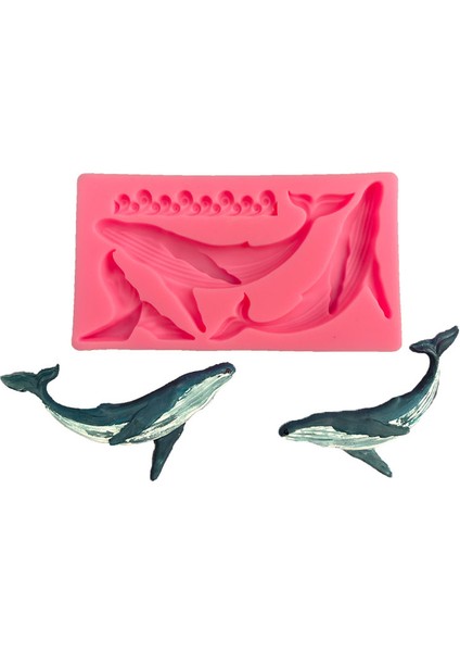 No.1 Stili Balina Şekli Silikon Kalıp Mutfak Dıy Kek Pişirme Aracı Tatlı Fondan Çikolata Dekorasyon Alçı Kil Deniz Yaratığı Kalıp (Yurt Dışından)