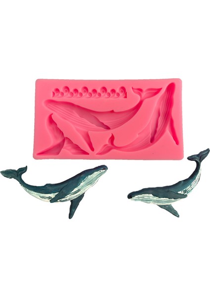 No.1 Stili Balina Şekli Silikon Kalıp Mutfak Dıy Kek Pişirme Aracı Tatlı Fondan Çikolata Dekorasyon Alçı Kil Deniz Yaratığı Kalıp (Yurt Dışından) modelleri