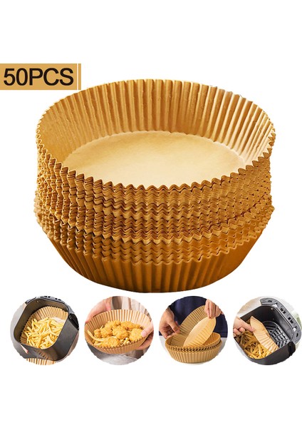 20CM-50PCS Tarzı Hava Fritözü Kağıdı cm Silikon Yağlı Kağıt Tepsisi Yağa Dayanıklı Kağıt Airfryer Pişirme Kağıdı Hava Fritözü Tek Kullanımlık Kağıt Astarı (Yurt Dışından) fiyatları