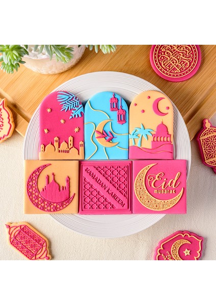 PC0366 Stili Müslüman Ramazan Tatlı Dekoratif Desen Kurabiye Kesici Kurban Bayramı Kabartma Ters Basın Damga Islam Fondan Bisküvi Kalıp (Yurt Dışından) modelleri