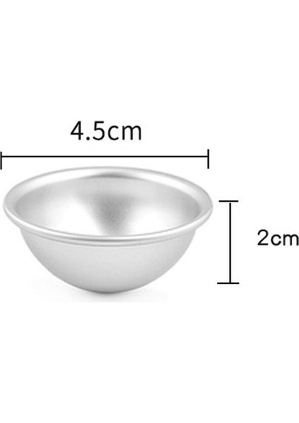 4,5 cm Tarzı Pratik Daifuku Tatlı Bomba Kalıp Tava Teneke Pişirme Kek Pasta Kalıp Kartopu Mochi Kalıp 3D Alüminyum Top (Yurt Dışından)