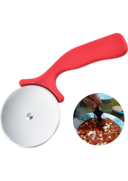 Kırmızı Stil Paslanmaz Çelik Pizza Kesiciler Pasta Rulo Kesici Pizza Bıçağı Çerez Kek Rulo Tekerlek Veya Bakeware Mutfak Aksesuarları (Yurt Dışından) indirimleri