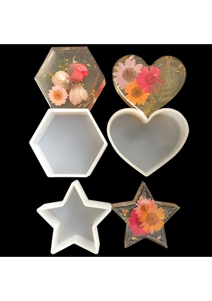 F039 Tarzı 3D Beş Yıldız Altıgen Sekizgen Diy Kristal Epoksi Kalıp Takı Kolye Dekorasyon Çikolata Jöle Kil Sabun Mum Reçine Kalıp (Yurt Dışından) indirimleri