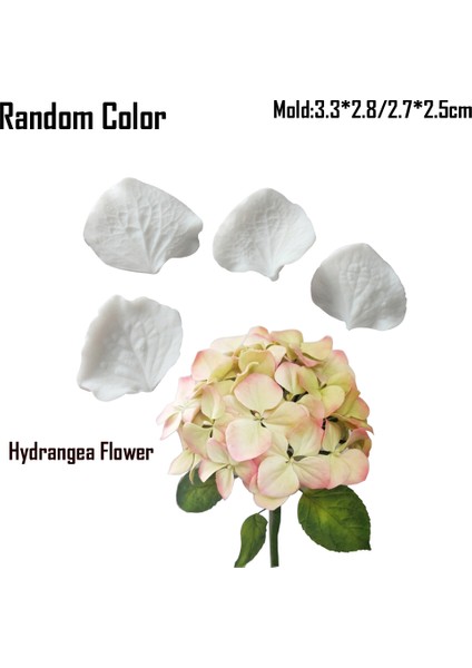 M2173 Tarzı Dıy Ortanca Çiçek Veiner Silikon Kalıp Yaprak Kalıp Petal Fondan Formu Sugarcraft Şeker Kek Dekorasyon Araçları Bakeware (Yurt Dışından)
