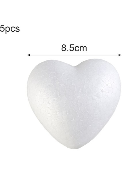 8.5cm-5 Adet Tarzı .cm Dıy Top Oyuncaklar Düğün Dekor Çocuklar Strafor Şekeri Kalp Köpük Kalıp Beyaz Zanaat Topları Parti Dekorasyon (Yurt Dışından)