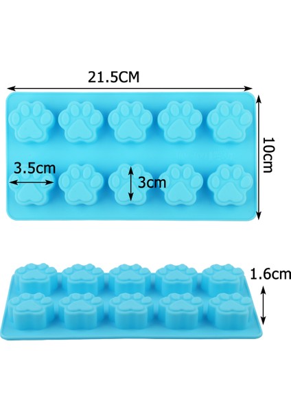 ZY-605 Tarzı Yeni Köpek Ayak Izi Silikon Çikolata Kalıp Kek Kalıpları Kemik Kurabiye Kesici Fondan 3D Dıy Kedi Paw Şeker Kalıpları Pişirme Aksesuarları (Yurt Dışından)