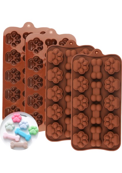 ZY-605 Tarzı Yeni Köpek Ayak Izi Silikon Çikolata Kalıp Kek Kalıpları Kemik Kurabiye Kesici Fondan 3D Dıy Kedi Paw Şeker Kalıpları Pişirme Aksesuarları (Yurt Dışından) fiyatları