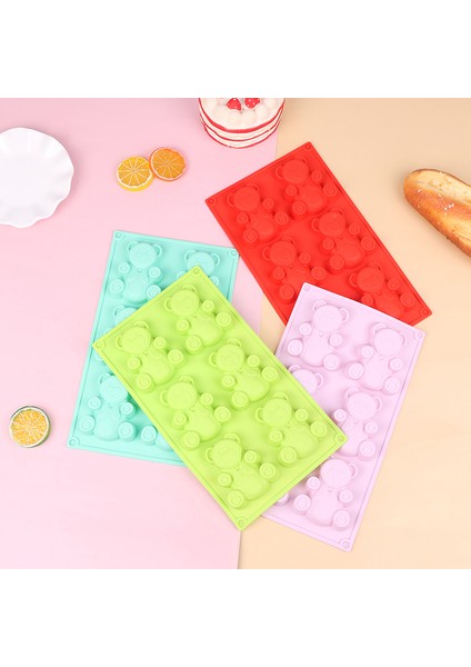 Bir Stil Delik 3D Güzel Ayı Formu Kek Kalıbı Silikon Pişirme Araçları Mutfak Kek Buz Küpü Ekmek Kalıp Şeker Pasta Pişirme Malzemeleri (Yurt Dışından)