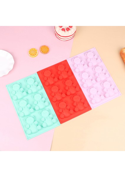 Bir Stil Delik 3D Güzel Ayı Formu Kek Kalıbı Silikon Pişirme Araçları Mutfak Kek Buz Küpü Ekmek Kalıp Şeker Pasta Pişirme Malzemeleri (Yurt Dışından)