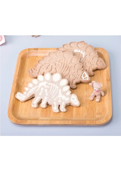 1 Takım Tarzı 3D Dinozor Çerez Kesiciler Dinozor Bisküvi Kabartma Kalıp Fondan Tatlı Pişirme Plastik Kalıp Zencefilli Kek Dekor Aracı (Yurt Dışından)