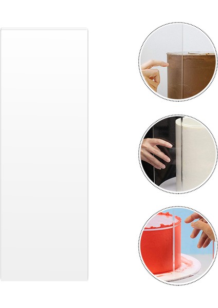 20.3X12.7CM Tarzı Şeffaf Kek Krem Kazıyıcı Kek Yapımı Kazıyıcı Dikdörtgen Akrilik Kek Pişirme Aracı Kek Dekorasyon Araçları Mutfak Aletleri (Yurt Dışından) indirimleri