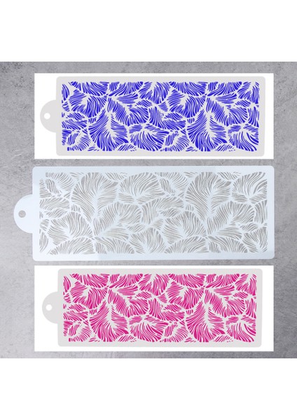 E27-1 Stili Tavuskuşu Tüyü Dantel Stencil Düğün Pastası Tasarım Plastik Şablon Kalıp Boyama Stencil Dekorasyon Şişe Fondan Araçları Bakeware (Yurt Dışından)