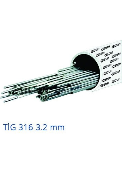 Tig 316 Paslanmaz Kaynak Teli 3.2 mm (5 kg Tüp)