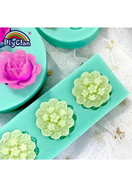 F0438HM Stili Mini Çiçekler Serisi Silikon Kalıp Dıy El Yapımı Fondan Kek Pişirme Çikolata Şeker Kek Araçları Reçine Polimer Kil Yapımı Kalıp (Yurt Dışından)