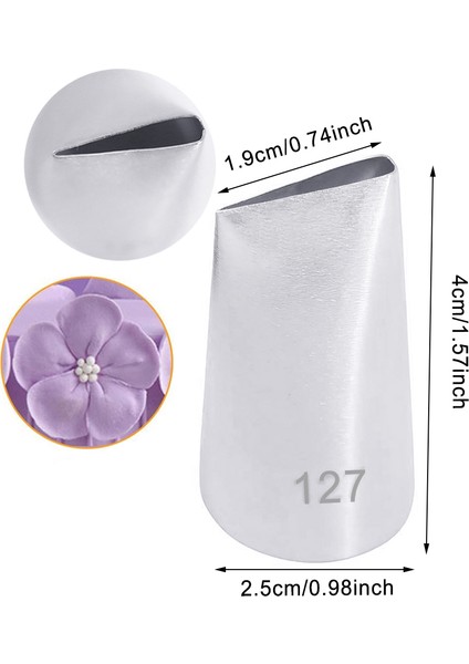 NO.127 Stili Promosyon Çok Boyutlu Gül Yaprakları Buzlanma G Nozullar Kek Dekorasyon Pasta Ucu Setleri Fondan Kek Araçları (Yurt Dışından)