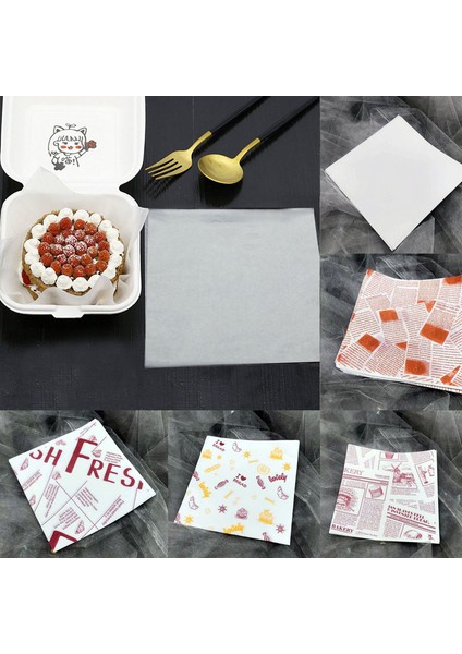 E Tarzı Ute Bento Kek Kutusu Ped Gıda Sınıfı Kağıt Ekmek Hamburg Kek Yağ Geçirmez Ambalaj Kağıdı Pişirme Aracı Mutfak Aksesuarları (Yurt Dışından) modelleri