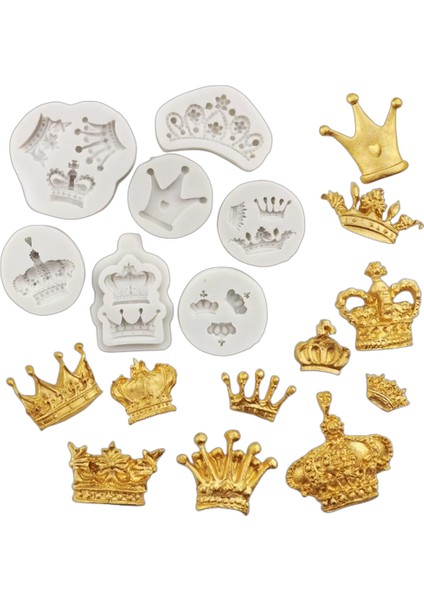 M095 Tarzı Taç Çeşitleri Silikon Kalıp Kabartmalı Fondan Çikolata Formu Kek Dekoratif Dantel Desen Pişirme Reçine Polimer Kil Kalıp F1003 (Yurt Dışından) fiyatları