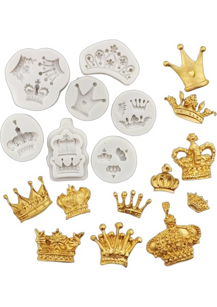 M095 Tarzı Taç Çeşitleri Silikon Kalıp Kabartmalı Fondan Çikolata Formu Kek Dekoratif Dantel Desen Pişirme Reçine Polimer Kil Kalıp F1003 (Yurt Dışından) fırsatları