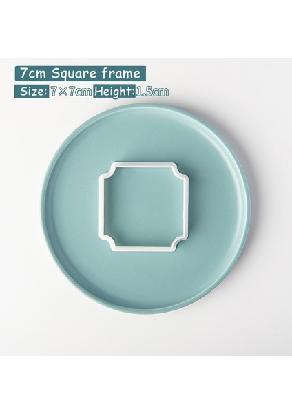 PC0477-7CM Tarzı Geometrik Şekil Kurabiye Kesici Bisküvi Fondan Kalıp Yuvarlak Kare Altıgen Kemer Çerez Stencil Düğün Parti Kek Dekorasyon Aracı (Yurt Dışından)