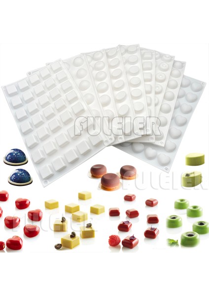 5.-2511 Tarzı 3D Küçük Delik Pişirme Silikon Kek Kalıbı Pişirme Pasta Mousse Silikon Çikolata Kalıp Puding Kek Kek Dekorasyon Kalıp (Yurt Dışından)