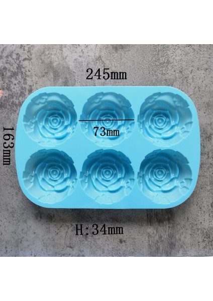 Mavi Stil Kek Mus Kalıp Gül Çiçek Krizantem Silikon Fırın Tepsisi Buz Küpü Tepsi Çikolata Şeker Jöle Buz Küpü Muffin El Yapımı Sabun (Yurt Dışından) fiyatları