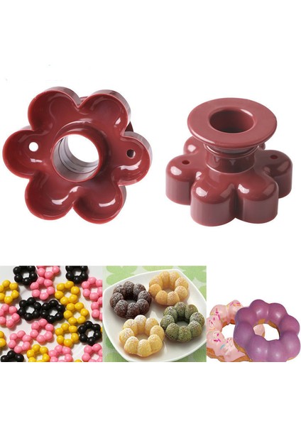 Çiçek Tarzı Yaratıcı Mutfak Aksesuarları Alet Donut Kalıp Kesici Gıda Tatlılar Makinesi Malzemeleri Mutfak Pişirme Dekorasyon Araçları Pişirme Aracı (Yurt Dışından) fırsatları