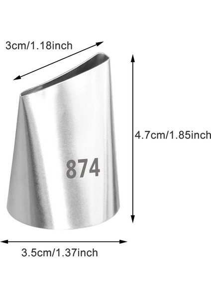 NO.874 Tarzı 1 Adet #874 Gül Yaprağı Buzlanma G Nozullar Kek Krem Dekorasyon Ipuçları Pasta Aracı Pasta Ipuçları Kek Tatlı Dekoratörler Aracı (Yurt Dışından)