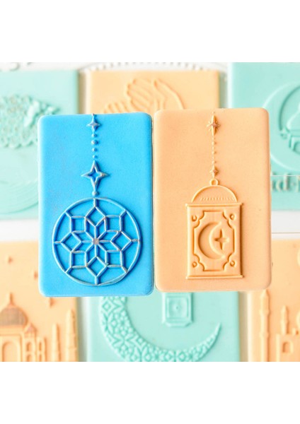PC0314 Stili Islam Eid Fondan Bisküvi Kalıp Ramazan Tatlı Kek Dekoratif Desen Kabartma Ters Damga Tatlı Pasta Kurabiye Kesici (Yurt Dışından)