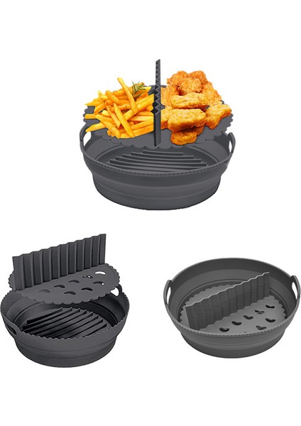 Pembe Tarzı Hava Fritözleri Fırın Pişirme Tepsisi Kızartma Tavuk Sepeti Mat Katlanabilir Airfryer Silikon Tencere Ayırma Pedi Izgara Tavası Aksesuarları (Yurt Dışından) indirimleri