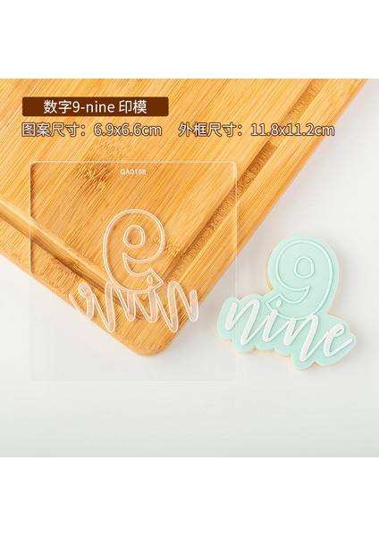 QA0168 Tarzı Mektup Numarası Akrilik Kurabiye Kesici Ters Damga Embosser Fondan Kalıp Pişirme Araçları Bisküvi Pasta Zanaat Kek Dekorasyon Aracı (Yurt Dışından)