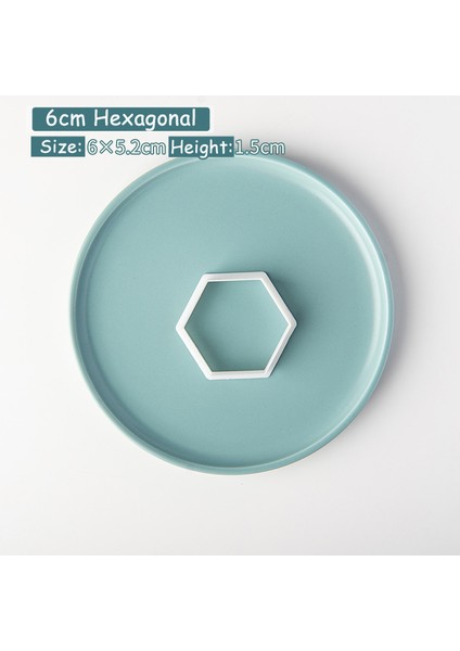 PC0471-6CM Tarzı Geometrik Şekil Kurabiye Kesici Bisküvi Fondan Kalıp Yuvarlak Kare Altıgen Kemer Çerez Stencil Düğün Parti Kek Dekorasyon Aracı (Yurt Dışından)