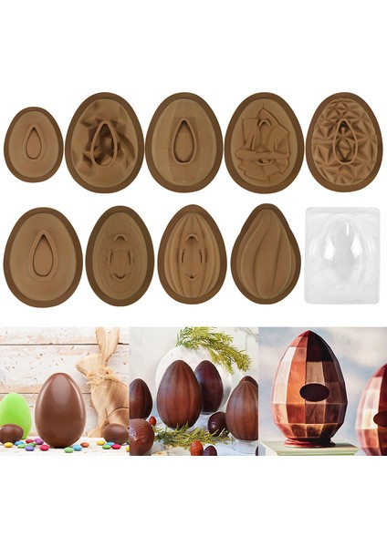 B04 Tarzı 3D Paskalya Yumurtası Şekli Silikon Kalıp Ev Yapımı Pişirme Pasta Çikolata Kalıp Dıy Doğum Günü Tatlı Dekorasyon Araçları Mutfak Bakeware (Yurt Dışından)